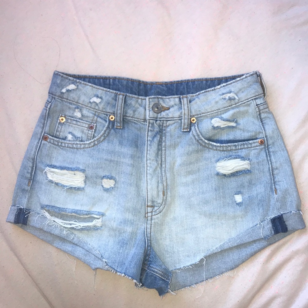high rise destroyed shorts